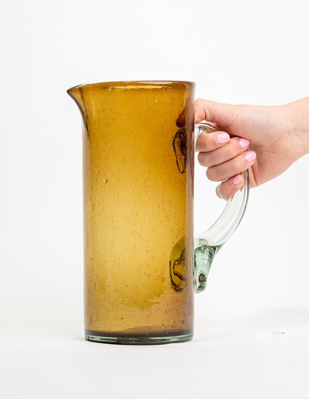 Jarra de Agua de Vidrio Soplado Chocolate Marea... image number null