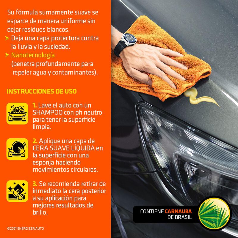 6 Cera Auto Cami&oacute;n L&iacute;quida F&aacute;cil Aplicaci&oacute;n Arm... image number null