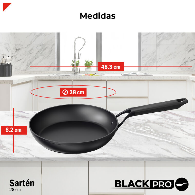 Sart&eacute;n De Aluminio Forjado 28cm Bogner BLACK PR... image number null