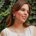 Aretes largos Floral con &Aacute;gata