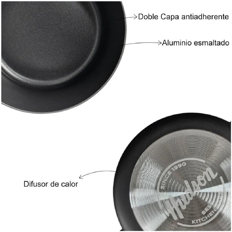 Olla Cacerola Cocina HUDSON 20 cm Aluminio Anti... image number null