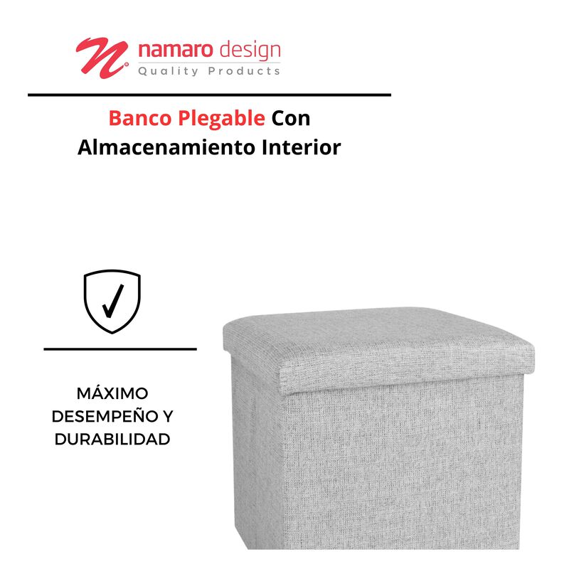 Banco Plegable Con Almacenamiento Interior image number null