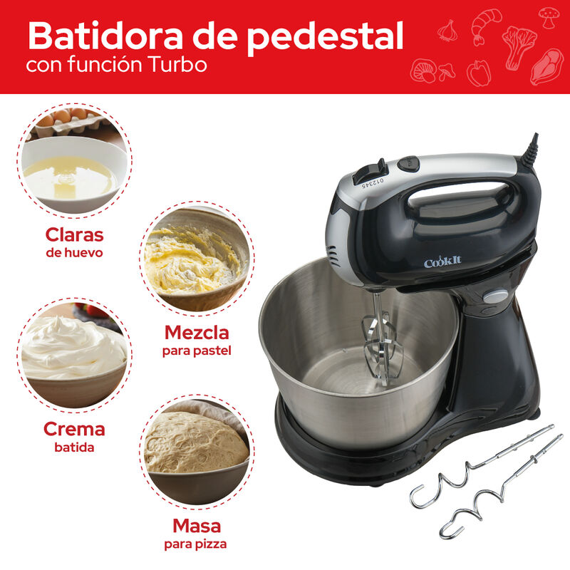 Batidora Pedestal Cookitl Chmb02 400w Turbo 3l ... image number null
