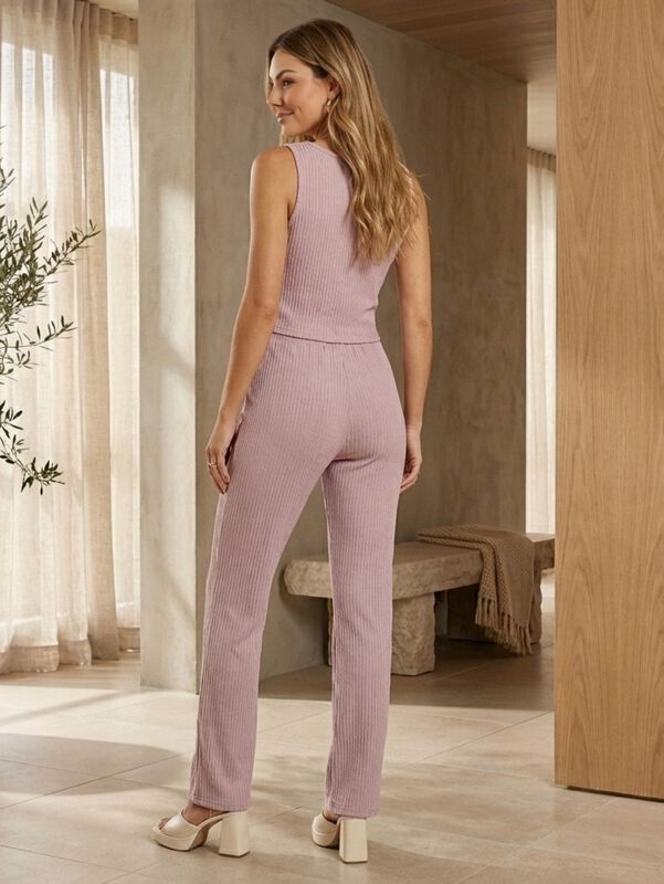 Conjunto Casual 3 Piezas Pantal&oacute;n, Blusa y C&aacute;rd... image number null