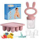 Alimentador Para Beb&eacute; Wajiayon Pack De 2 En Rosa - Molde Para Frutas Y Paletas