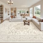Alfombra Luxturiy 305x244 cm Lavable Beige Blanco
