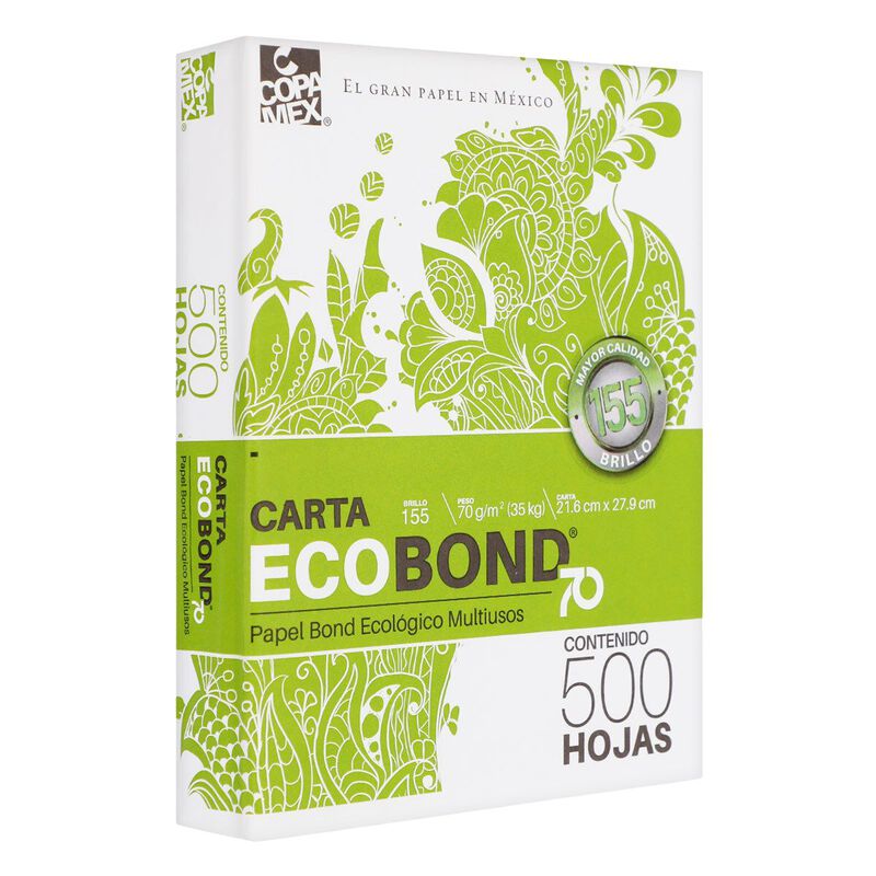 Papel Bond, Ecobond, Ecol&oacute;gico, Blanco, Carta 7... image number null