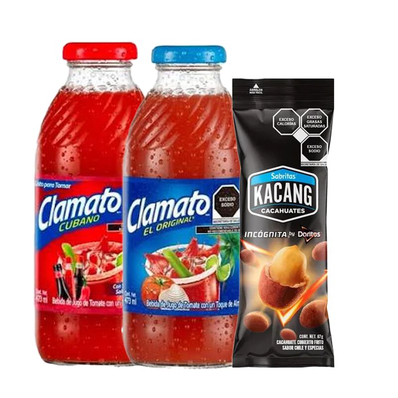 Clamato Cubano 473 Ml + Clamato 473 Ml + Kacang... image number null