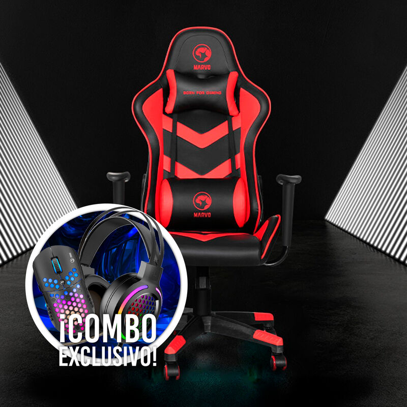 Silla Gamer CH-106 Marvo + Set 2 en 1 MH01BK image number null