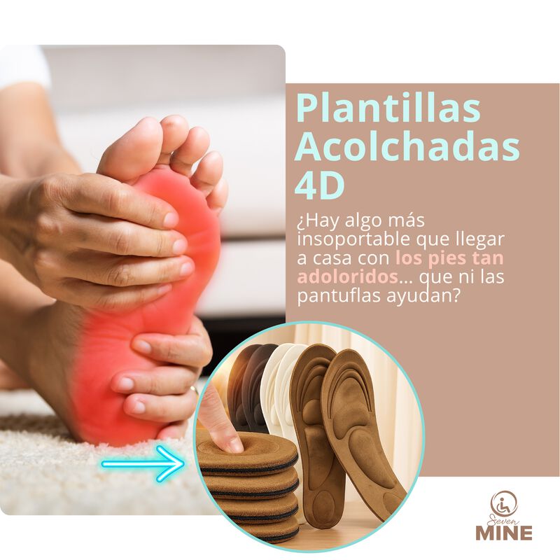 1 Par de Plantilla ergon&oacute;mica 4D para Mujer | S... image number null