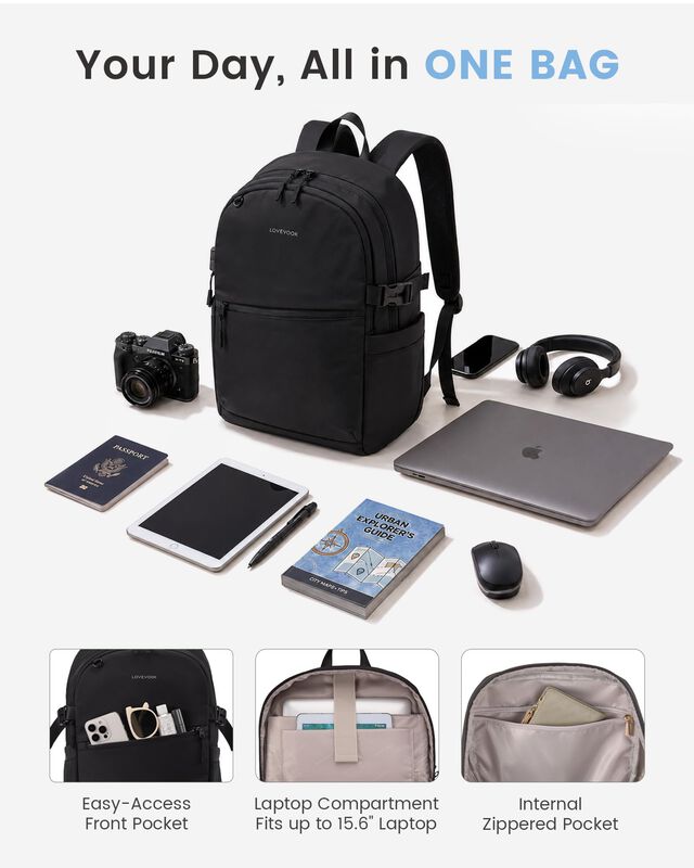 Mochila Lovevook Unisex Casual Para Trabajo Y U... image number null
