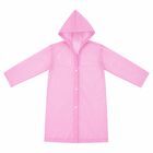 Impermeable Infantil Transparente Bot&oacute;n Capucha Uni Rosa Concord