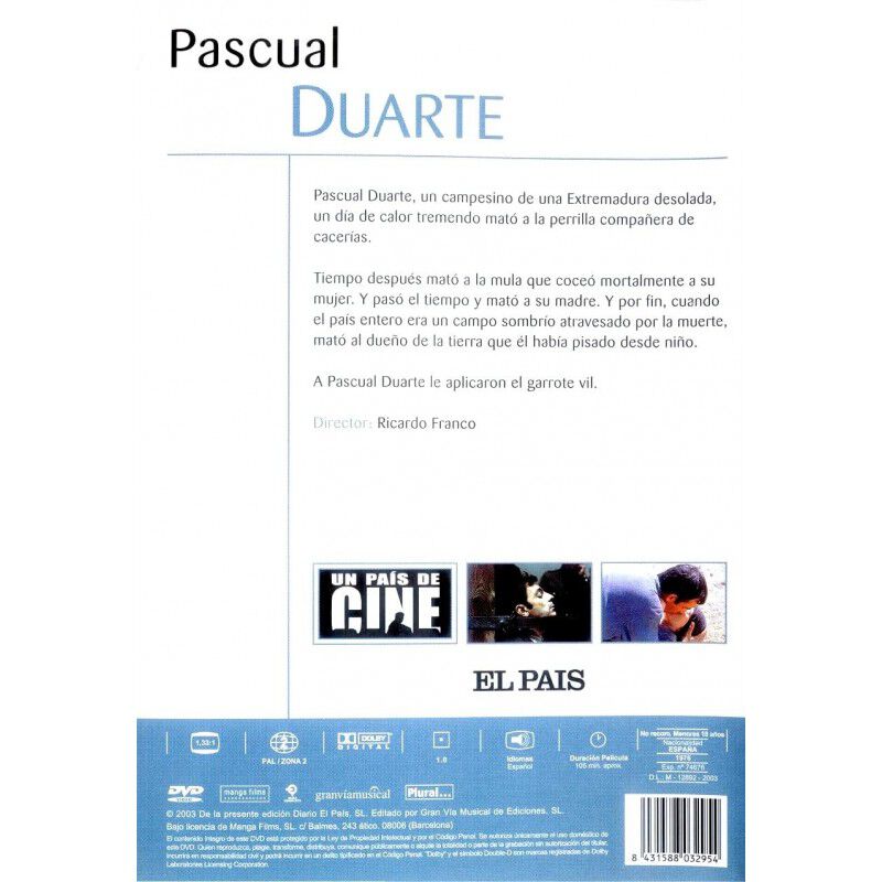 Pascual Duarte &mdash; DVD (Un pa&iacute;s de cine) image number null