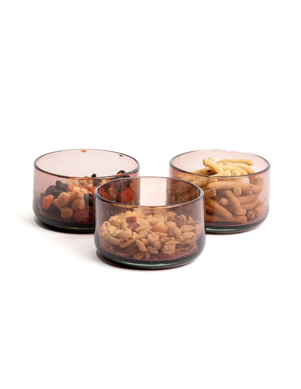 Botanero Set de 3 Bowls de Vidrio Soplado Amati... image number null