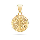 Medalla Circular Oro Amarillo 14K Cristo 12Mm