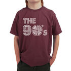 Camiseta Word Art Para Ni&ntilde;o - Los 90  - Granate