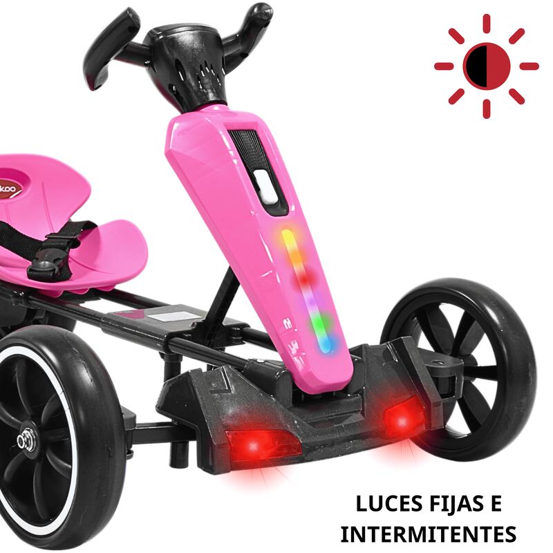 Montable Electrico para Ni&ntilde;os Go Kart Luz Sonid... image number null