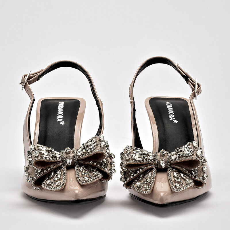 Moramora zapatilla para mujer beige cod 140692-... image number null
