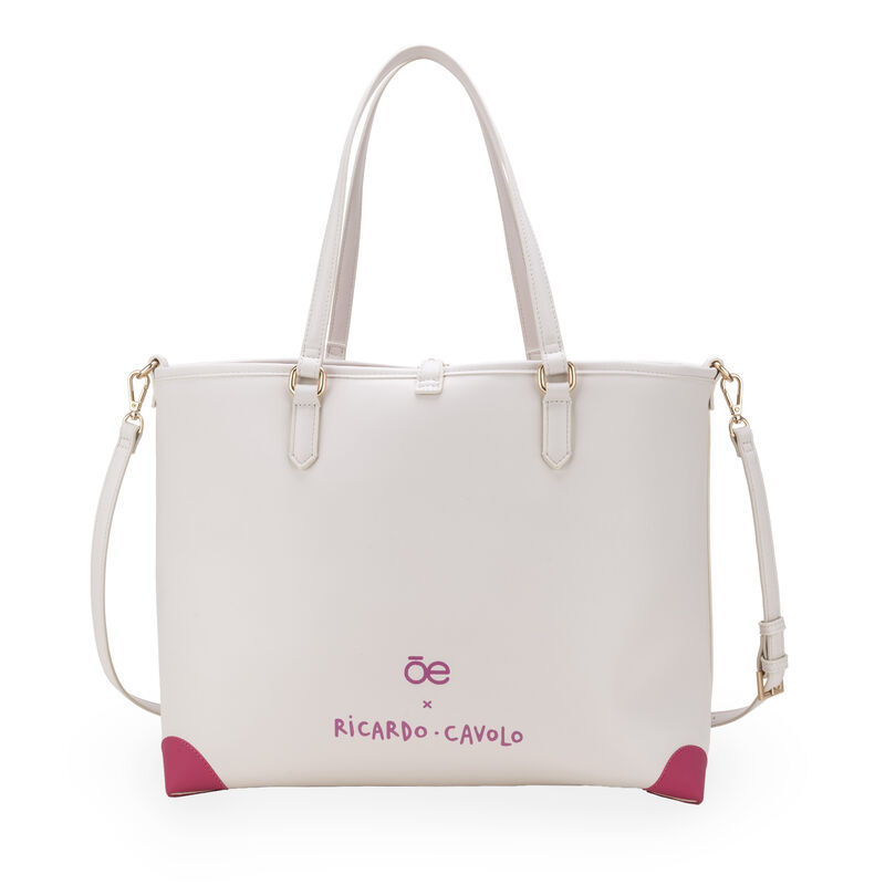 Bolsa Por Ricardo Cavolo Tote Maxi Color Blanca image number null