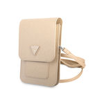 Case/wallet Bag Guess Diseño Saffiano Triangle Color Beige