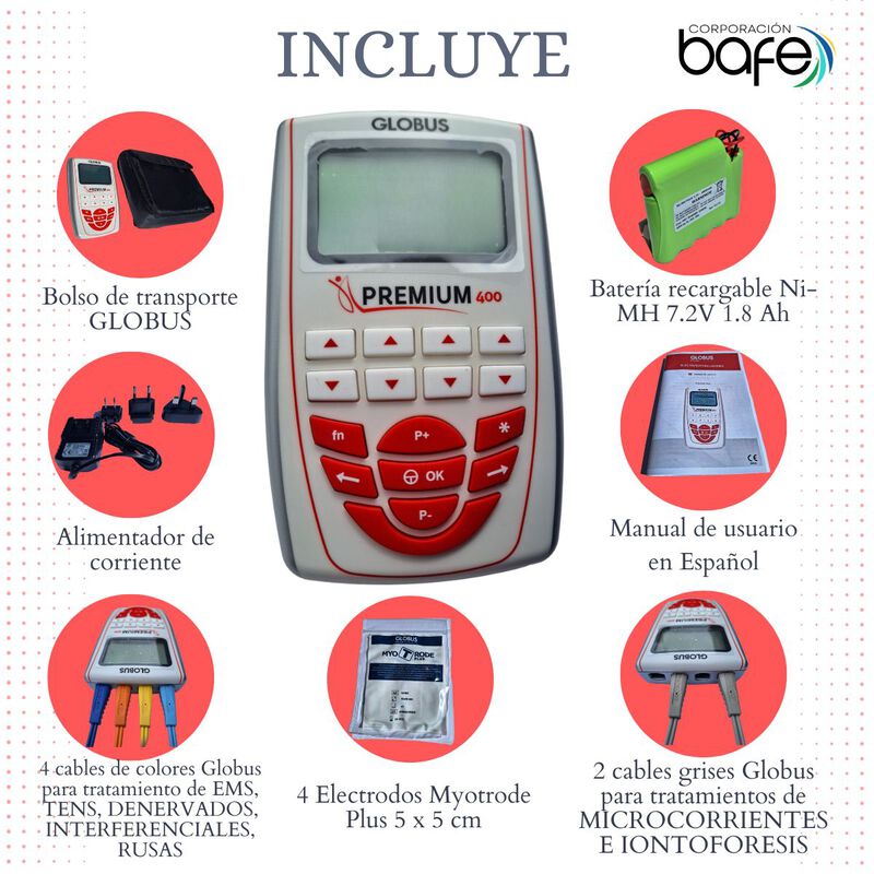 Electroestimulador Recargable Globus  Premium 4... image number null