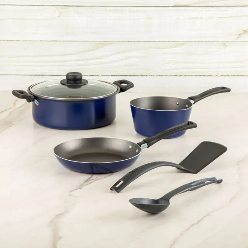 Batería  azul clásica 6 piezas marca ekco 18917... image number null