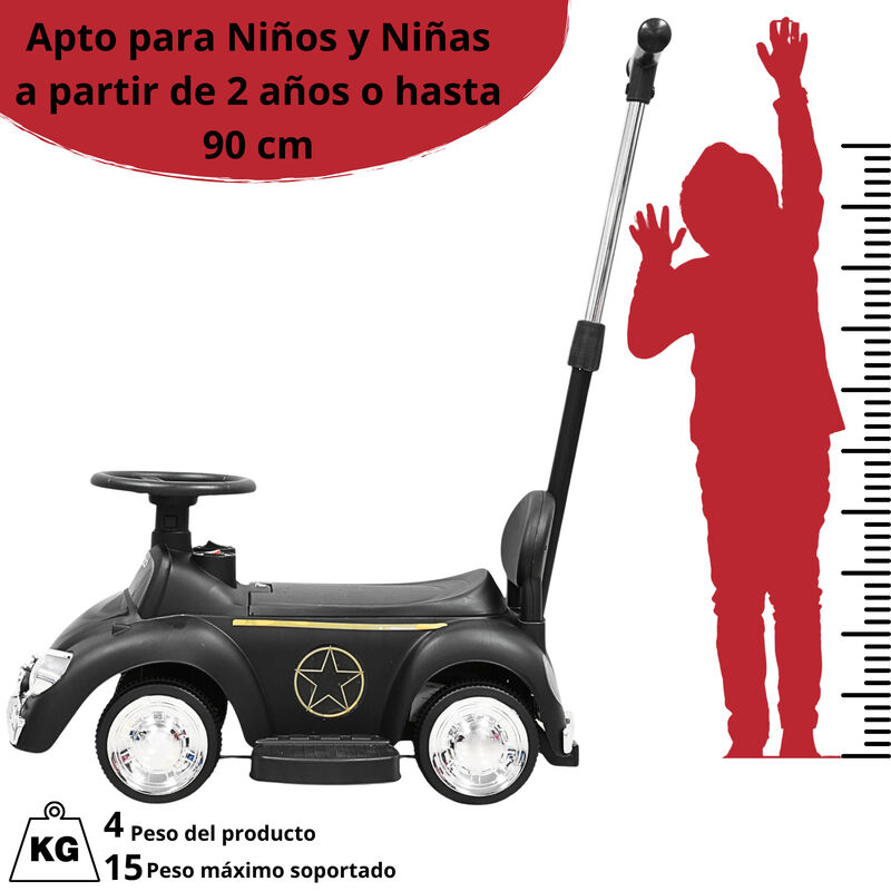 Montable El&eacute;ctrico Para Ni&ntilde;os 6v Con Bast&oacute;n Aju... image number null