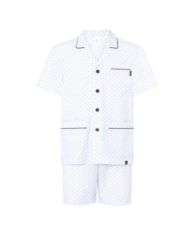 Pijama Corto de Hombre Plumeti Marino image number null
