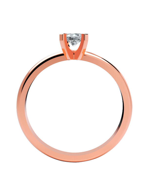 Anillo de Compromiso en Oro Rosa 14K con Circon... image number null