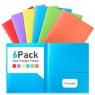Carpeta De Archivo De Pl&aacute;stico Timart, Paquete De 6 Unidades Con 2 Bolsillos