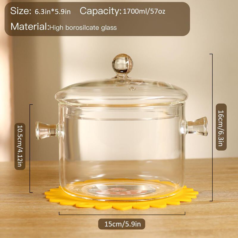 Cacerola De Vidrio Borosilicato Riavzau 1,7 l C... image number null
