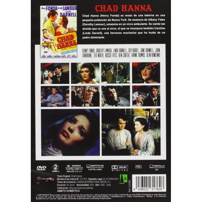 La Pasi&oacute;n De La Amazona [dvd] (1940) Chad Hanna image number null