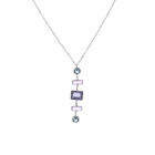 Gargantilla De Plata 925 Con Zirconias De Colores (42 + 3Cm Aprox)