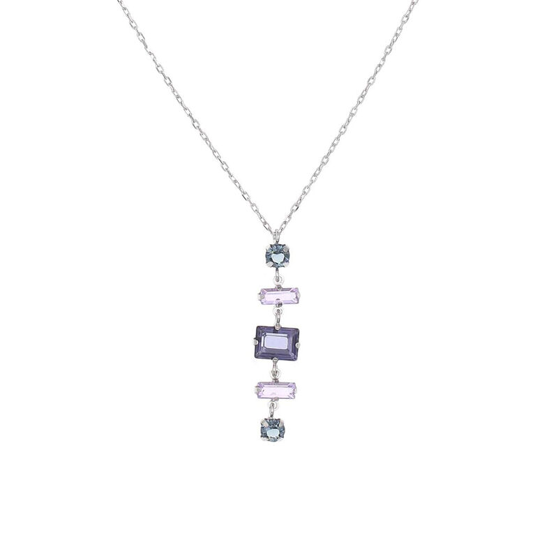 Gargantilla De Plata 925 Con Zirconias De Color... image number null