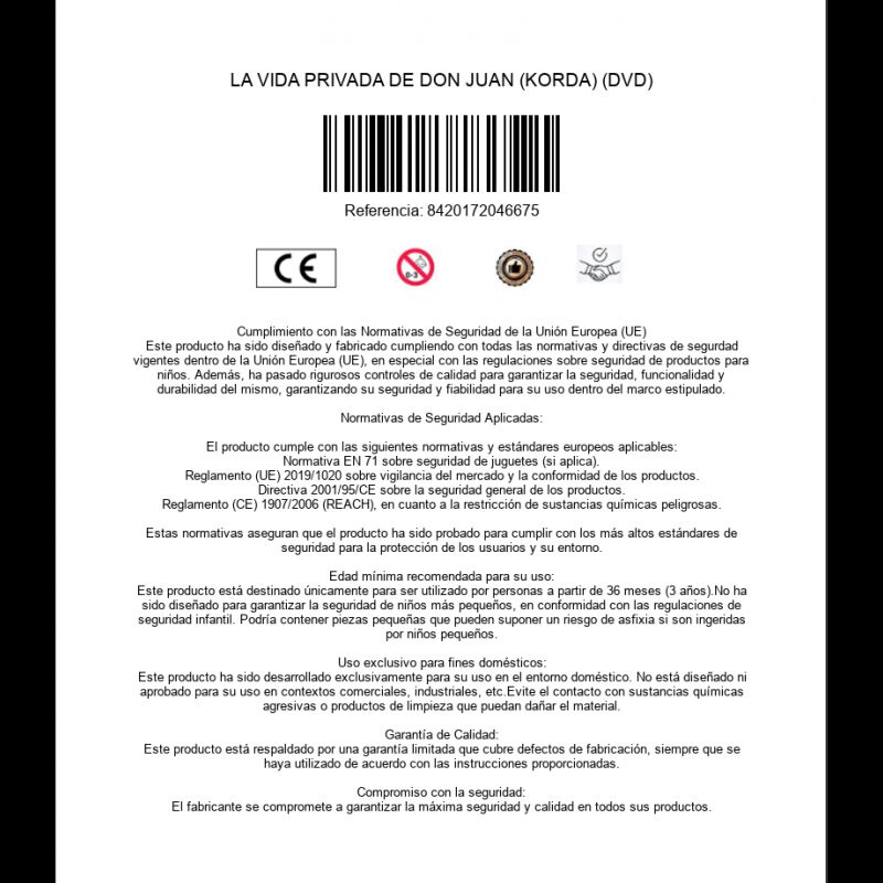 La Vida Privada De Don Juan (korda) (dvd) image number null