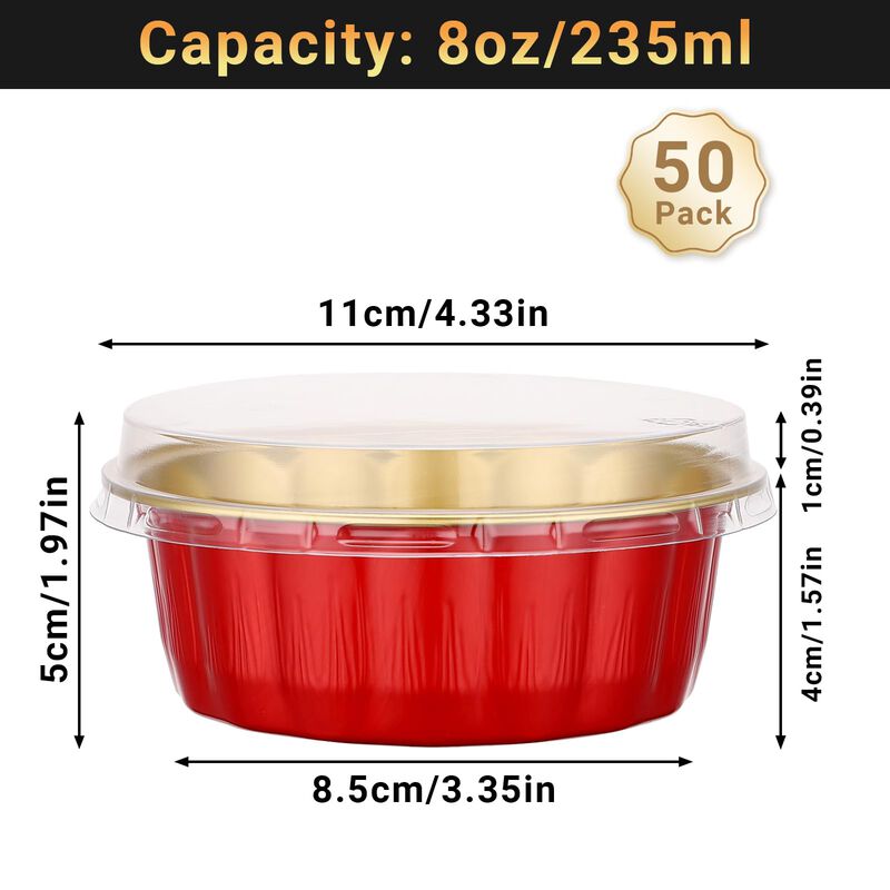 Cazuelitas Beasea 235ml 50 unidades con tapas r... image number null