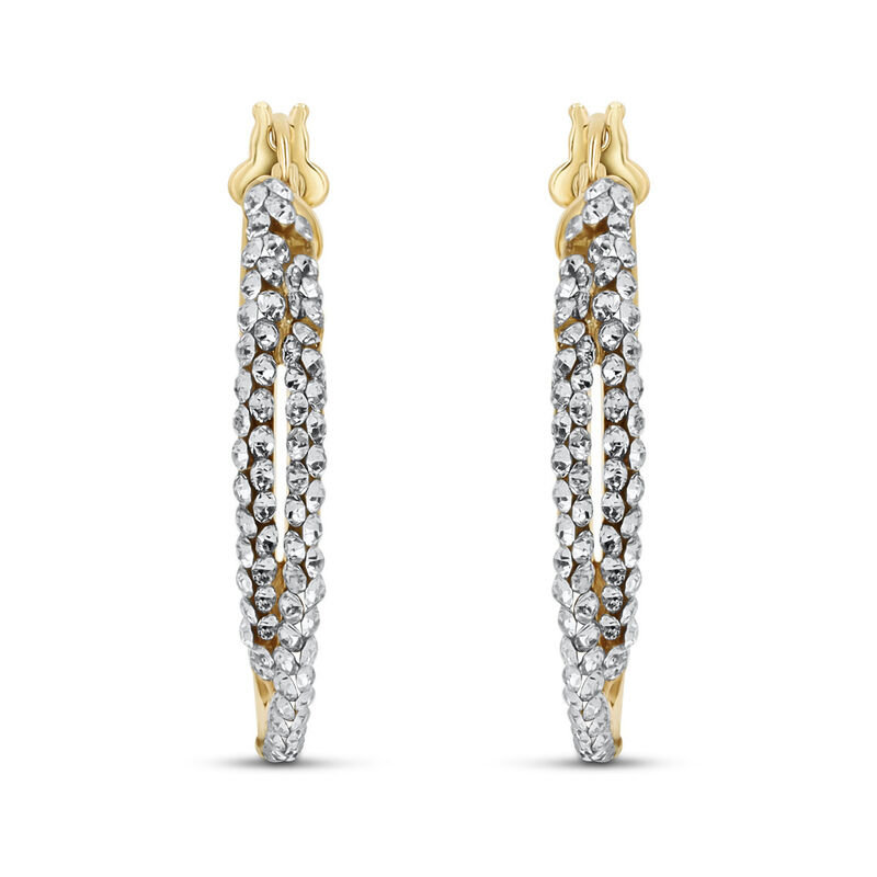 Arracadas 2Begold Amarillo Con Zirconias (20Mm ... image number null