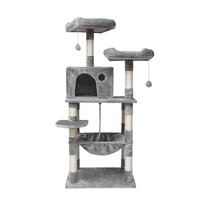 Torre para Gatos 1.5 m con Hamaca, Rascador y M... image number null