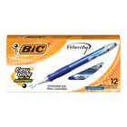 Bol&iacute;grafo Retr&aacute;ctil Pen Bic Velocity, Azul Medio, Paquete De 12