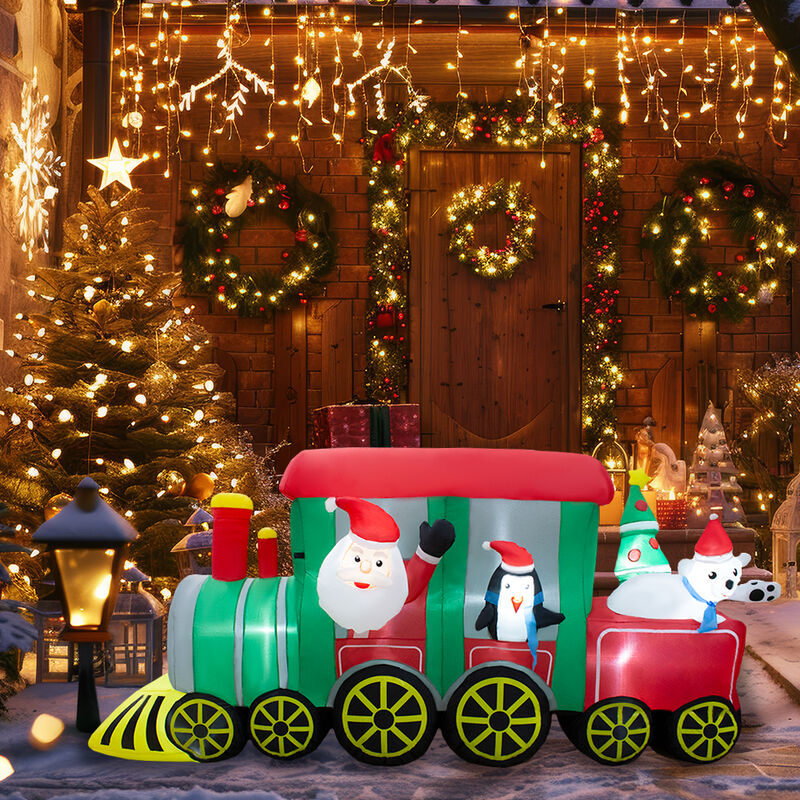 Inflable Navide&ntilde;o con forma de Tren Navide&ntilde;o y ... image number null