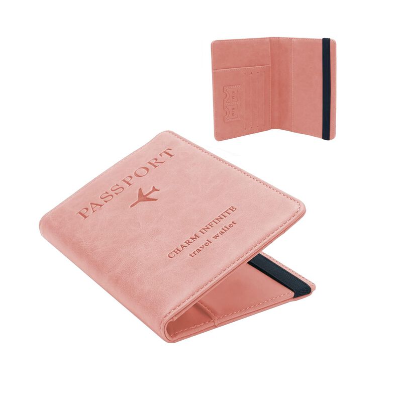 Porta Pasaporte con Protección RFID Rosa Bluela... image number null