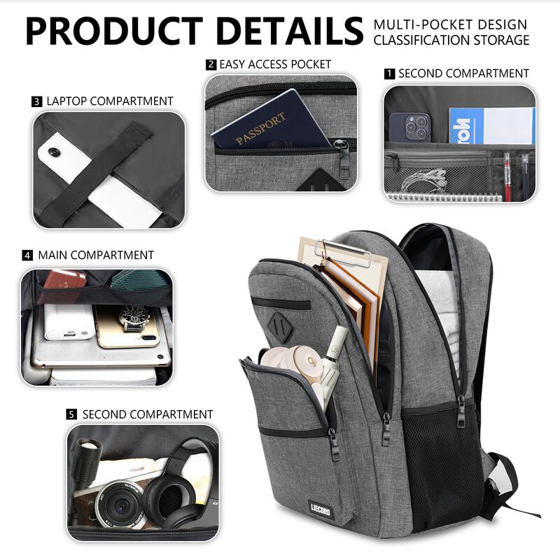 Mochila Liecdro 48 cm 40 L para Port&aacute;til de 17.... image number null