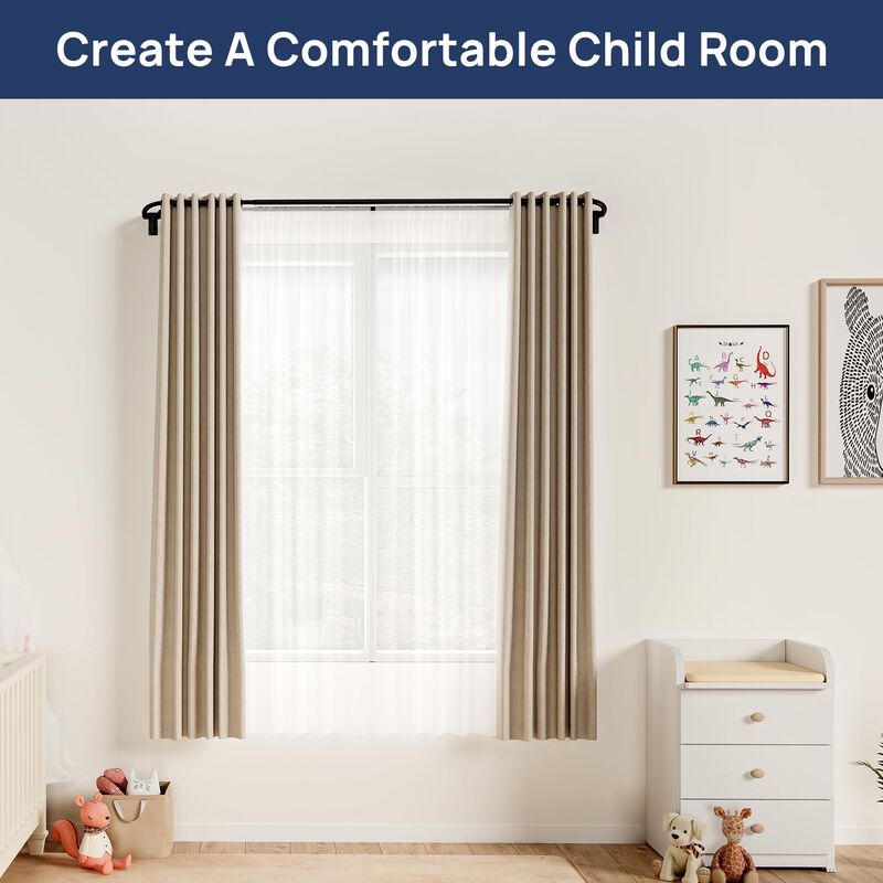 Barra De Cortina Doble Enjoybasics 71‑122 cm Ne... image number null