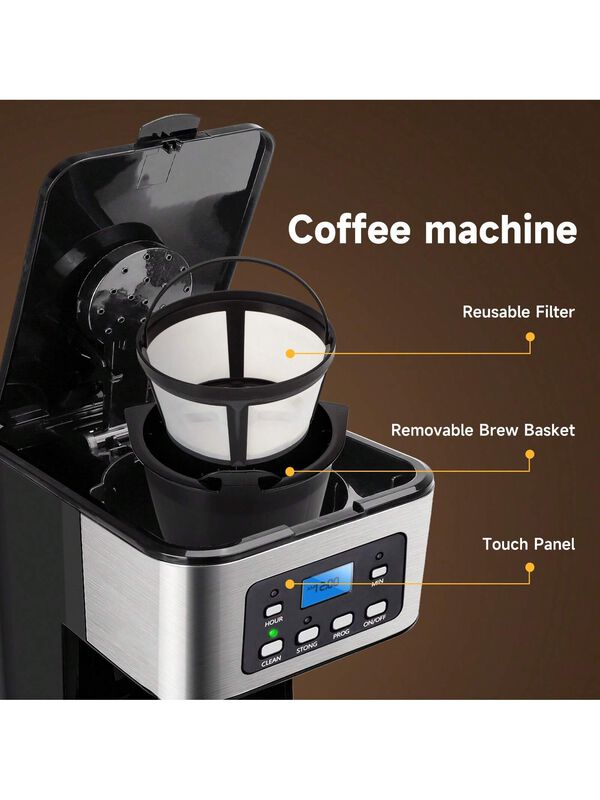 Aigostar Cafetera De Goteo Programable 12 Tazas... image number null