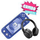Combo Consola Nintendo Switch Lite 32 Gb Azul + Audifonos Bluetooth
