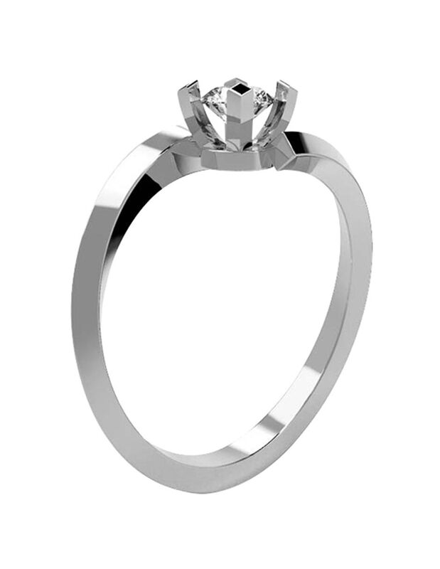 Anillo de Compromiso de 14K con Diamante de Lab... image number null