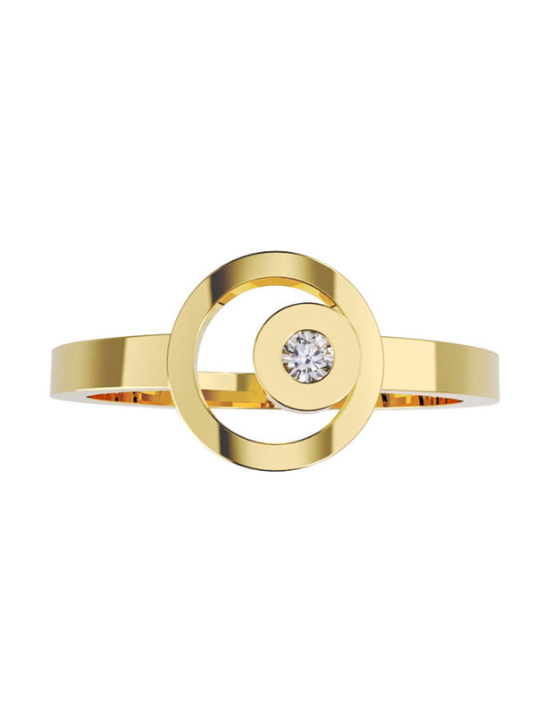 Anillo de Compromiso de 14K con Diamante de Lab... image number null