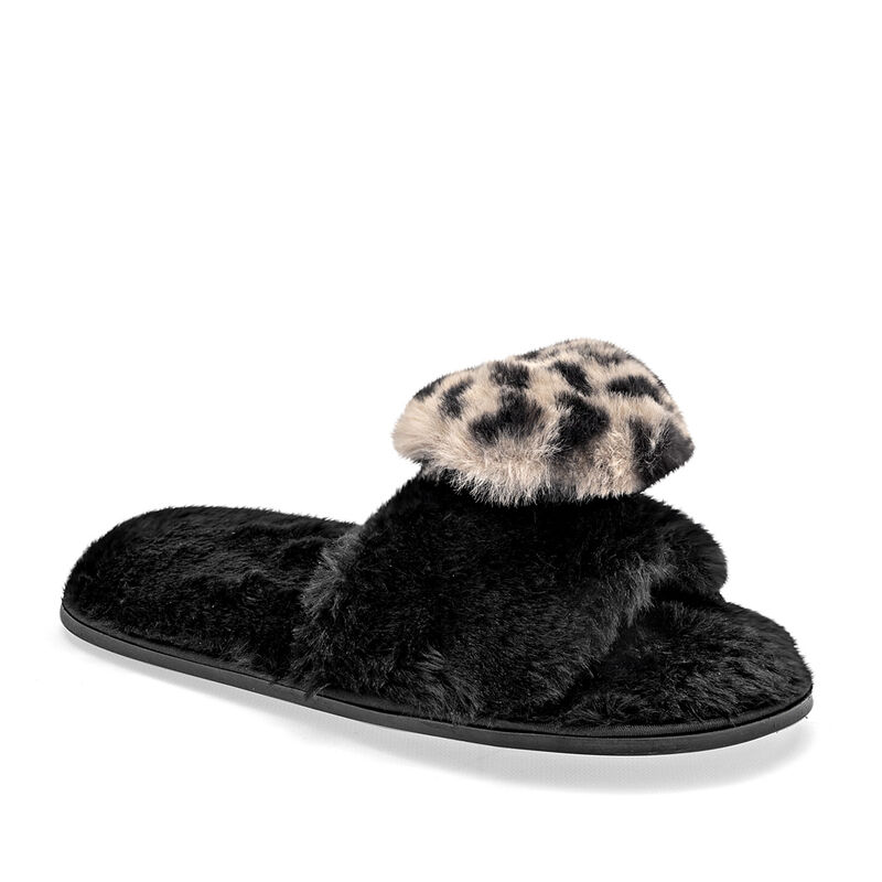 Arra pantufla para mujer negro beige cod 140207... image number null