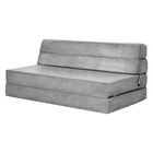 Sofa Cama Futon Plegable Modular Sala Mueble 3 En 1 Gris