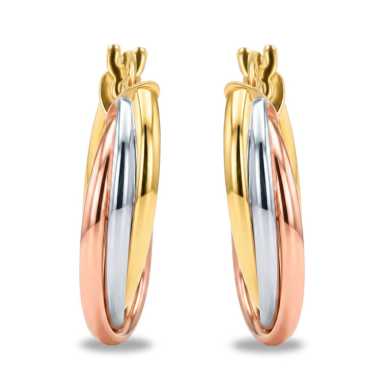 Arracadas Oro Florentino 10k 13mm | Textura Fin... image number null